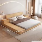 Giường gỗ GNG19.3 200x200 - Vân gỗ nhạt
