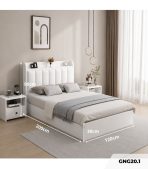 Giường gỗ GNG20.1 120x200 - Trắng