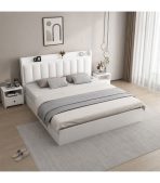 Giường gỗ GNG20.4 180x200 - Trắng