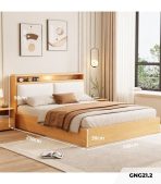 Giường gỗ GNG21.2 140x200 - Vân gỗ nhạt
