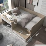 Giường gỗ GNG23.1 160x200 - Vân gỗ nhạt