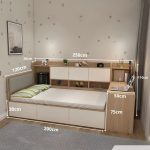 Giường gỗ GNG25.1 120x200 - Vân gỗ nhạt