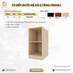Tủ Bếp Dưới Hệ Hở 2 Tầng TBD04.1 40x60x82 - Vân gỗ nhạt