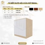 Tủ Bếp Dưới Hệ 2 Cửa Mở TBD06.1 60x60x82 - Vân gỗ nhạt