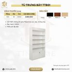 Tủ Trưng Bày TTB01.1 100x200 - Trắng