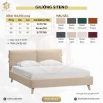 Giường Siteno Nhung 140 Danel Light - Ảnh 6