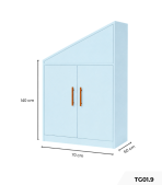 Tủ cầu thang TG01.9 70x60x140 - Xanh