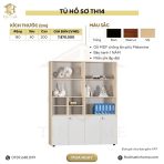 Tủ hồ sơ TH14.1 180x200 - Trắng kết hợp Vân gỗ nhạt - Ảnh 5