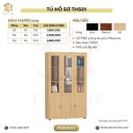 Tủ hồ sơ THS01.8 120x200 - Vân gỗ đậm - Ảnh 5