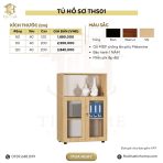 Tủ hồ sơ THS01.1 80x120 - Vân gỗ nhạt - Ảnh 9