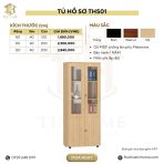 Tủ hồ sơ THS01.4 80x200 - Vân gỗ đậm - Ảnh 6