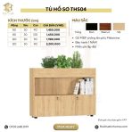 Tủ hồ sơ THS04.12 120x120 - Vân gỗ nhạt kết hợp Trắng - Ảnh 4