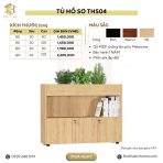 Tủ hồ sơ THS04.10 120x90 - Vân gỗ nhạt kết hợp Đen - Ảnh 9