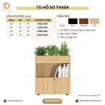 Tủ hồ sơ THS04.5 80x90 - Vân gỗ nhạt kết hợp Đen - Ảnh 9