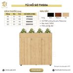 Tủ hồ sơ THS06.10 120x120 - Vân gỗ nhạt - Ảnh 5