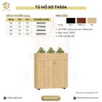 Tủ hồ sơ THS06.2 80x90 - Vân gỗ nhạt kết hợp Trắng - Ảnh 9
