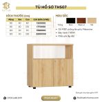 Tủ hồ sơ THS07.2 80x80 - Vân gỗ đậm - Ảnh 4