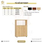 Tủ hồ sơ THS07.4 80x120 - Vân gỗ đậm - Ảnh 4