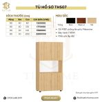 Tủ hồ sơ THS07.7 80x160 - Vân gỗ đậm - Ảnh 3