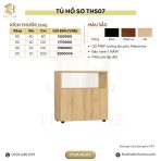 Tủ hồ sơ THS07.2 80x80 - Vân gỗ đậm - Ảnh 4