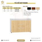 Tủ hồ sơ THS08.1 120x100 - Vân gỗ nhạt kết hợp Trắng - Ảnh 7