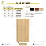 Tủ hồ sơ THS09.6 80x160 - Vân gỗ đậm - Ảnh 4