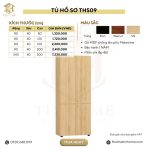 Tủ hồ sơ THS09.8 80x200 - Vân gỗ đậm - Ảnh 3