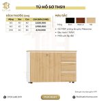 Tủ hồ sơ THS11.1 120x80 - Vân gỗ kết hợp Trắng - Ảnh 5