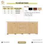 Tủ hồ sơ THS11.4 200x80 - Vân gỗ kết hợp Trắng - Ảnh 6