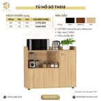 Tủ hồ sơ THS12.3 120x100 - Vân gỗ kết hợp Trắng - Ảnh 8