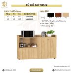 Tủ hồ sơ THS12.5 160x100 - Vân gỗ đậm - Ảnh 4