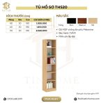 Tủ hồ sơ THS20.2 40x180 - Vân gỗ nhạt - Ảnh 7
