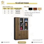 Tủ hồ sơ THS24.6 120x200 - Vân gỗ đậm - Ảnh 2