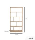Tủ trang trí TTT01.1 80x160 - Vân gỗ nhạt