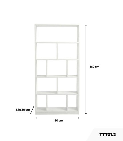 Tủ trang trí TTT01.2 80x160 - Trắng