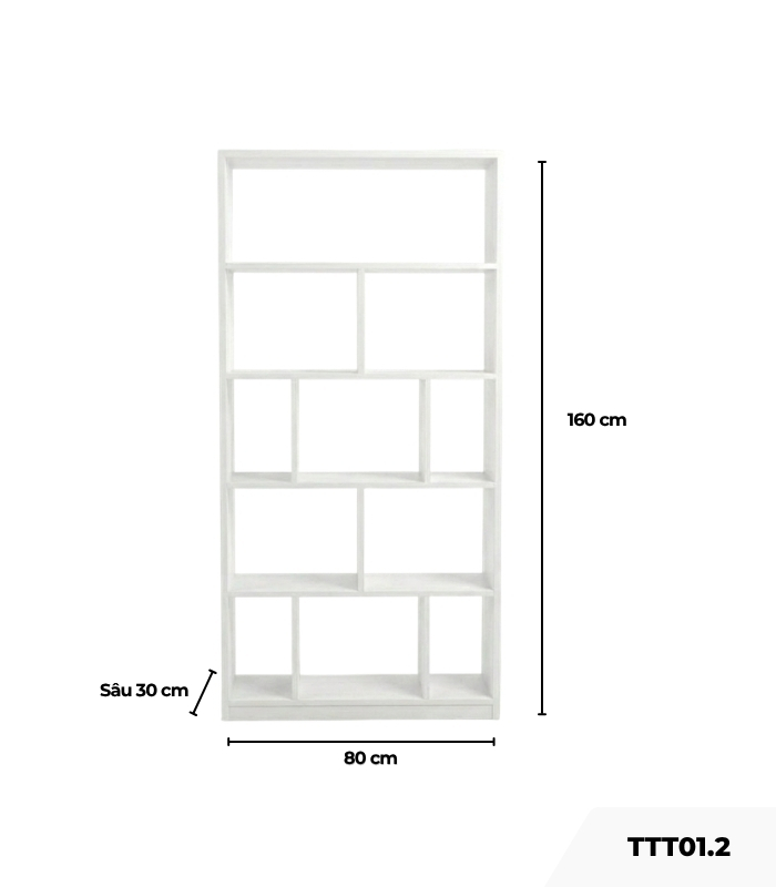 Tủ trang trí TTT01.2 80x160 - Trắng