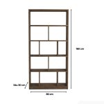 Tủ trang trí TTT01.3 80x160 - Vân gỗ đậm