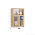 Tủ hồ sơ THS01.1 80x120 - Vân gỗ nhạt