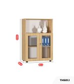 Tủ hồ sơ THS01.1 80x120 - Vân gỗ nhạt