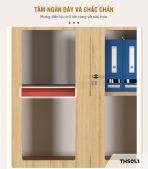 Tủ hồ sơ THS01.1 80x120 - Vân gỗ nhạt