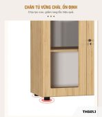 Tủ hồ sơ THS01.1 80x120 - Vân gỗ nhạt
