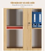 Tủ hồ sơ THS01.2 80x120 - Vân gỗ đậm