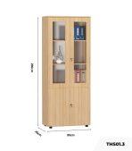 Tủ hồ sơ THS01.3 80x200 - Vân gỗ nhạt