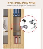 Tủ hồ sơ THS01.3 80x200 - Vân gỗ nhạt