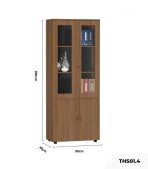 Tủ hồ sơ THS01.4 80x200 - Vân gỗ đậm
