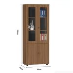 Tủ hồ sơ THS01.4 80x200 - Vân gỗ đậm
