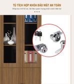 Tủ hồ sơ THS01.4 80x200 - Vân gỗ đậm