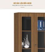 Tủ hồ sơ THS01.4 80x200 - Vân gỗ đậm
