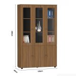 Tủ hồ sơ THS01.6 120x200 - Vân gỗ đậm