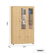 Tủ hồ sơ THS01.7 120x200 - Vân gỗ nhạt
